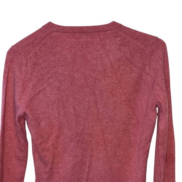 TSE 100% Cashmere Button Down Cardigan Women XS Sweater Maroon Pink Luxury Cozy - Picture 7 of 8